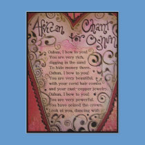 African Chant for Oshun postcards