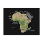 African Continent map Post Card