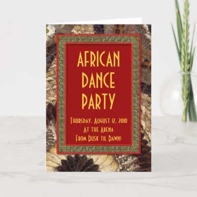 dance invitation cards