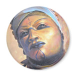 African dancer - by LEOMARIANO artist Refrigerator Magnet