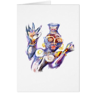 African dancer greeting card by Alejandro
