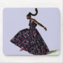 African Dancin girl in Ankara dress Mousepads