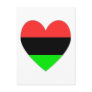 African Diaspora Flag Heart Valentine Post Card