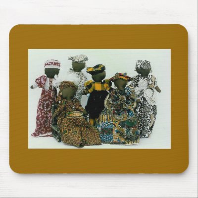 African Dolls Mouse Mat by cathye421