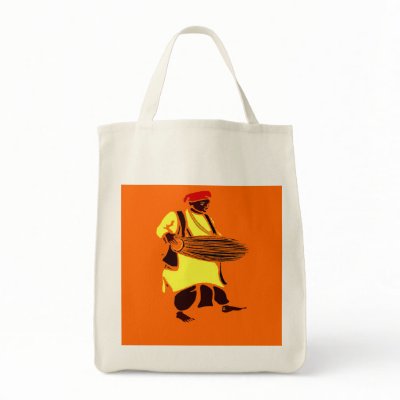 AFRICAN DRUM ITOTELE TOTE BAGS by AFROFUSION