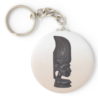 African Ebony Carving Keychain by EclecticLady