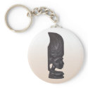 African Ebony Carving Keychain
