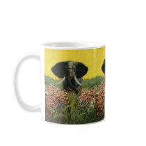 African Elefant with a Cobra Snake Coffee Mug