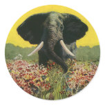 African Elefant with a Cobra Snake Sticker