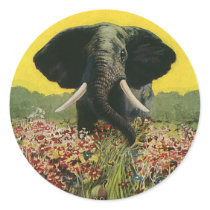 African Elefant with a Cobra Snake Sticker