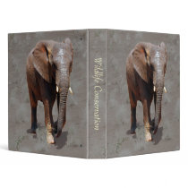 African elephant 3 ring binders