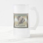 African elephant frosted beer stein coffee mug