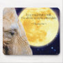 African Elephant & Moon Wisdom Quote Mousepad