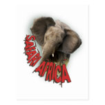 African elephant safari africa post cards