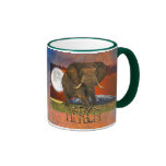 African Elephant & Savannah Moon AFRICA Mug