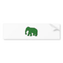 African Elephant Silhouette Ivory Tusks Dumbo bumper stickers