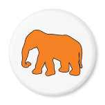 African Elephant Silhouette Ivory Tusks Dumbo Magnet