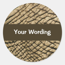 African elephant skin - safari curios round stickers