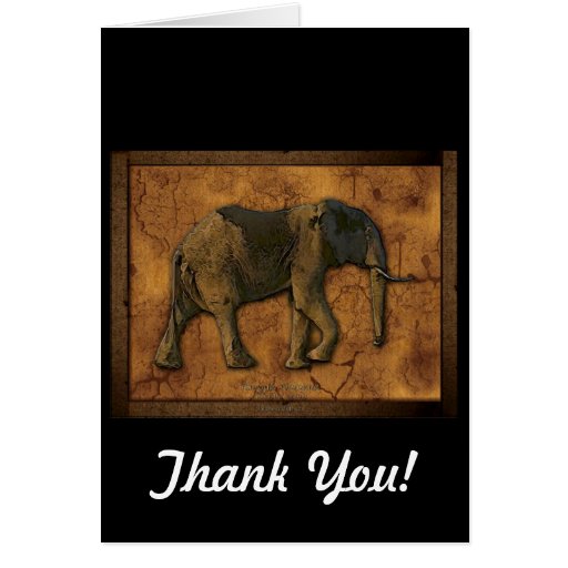 African Elephant Thank You Cards & Note Cards Zazzle