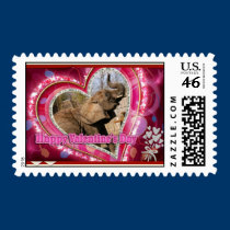 African Elephant Valentine Postage stamps