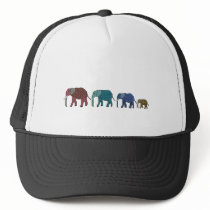 African Elephant Walk Trucker Hats
