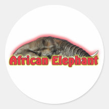 African elephant wildlife safari stickers