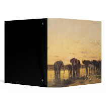 African Elephants 3 Ring Binders