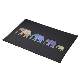 African Elephants Custom Placemats