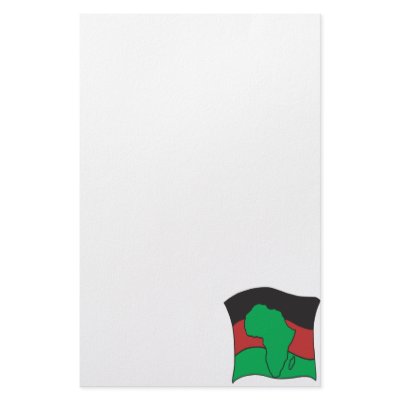 African Flag Personalized Stationery by HouseOfHolidays