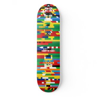 African Flags Skateboard skateboard