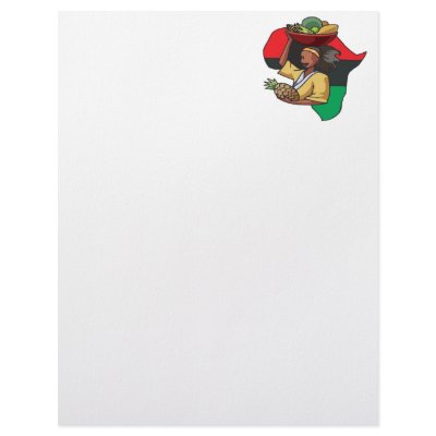 African Food Customized Letterhead by HouseOfHolidays