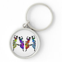 African Foot Dance Key Chains