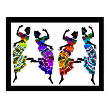 African Foot Dance Postcard