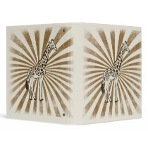 African Giraffe Original Art Binder