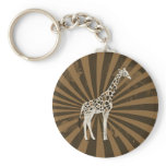 African Giraffe Original Art Key Chains