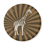 African Giraffe Original Art Refrigerator Magnet