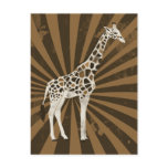 African Giraffe Original Art Post Cards