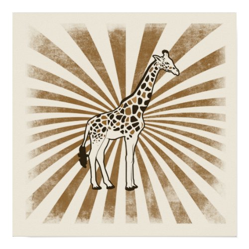 African Giraffe Original Art print