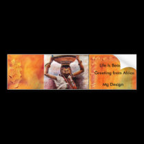 African Girl  bumper stickers