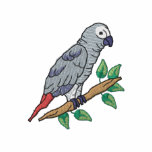 African Grey Embroidered Shirt