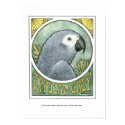 African Grey Nouveau posters by itsupintheairart African Grey Nouveau posters