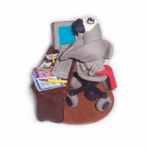 African Grey Parrot at Computer photo sculptures by FeathersnFur African Grey Parrot at Computer photo sculptures