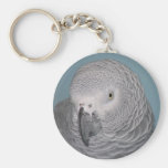 African Grey Parrot Keychain
