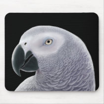 African Grey Parrot Mousepad by twopurringcats African Grey Parrot Mousepad