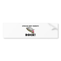 African Grey Parrots Rock bumper stickers