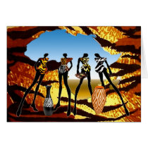 African Home Coming Greeting Cards