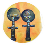 African icon: Akuaba (Ghana) Round Stickers