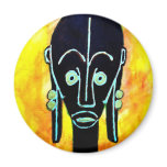 African icon: Fang mask (Gabon) Magnets