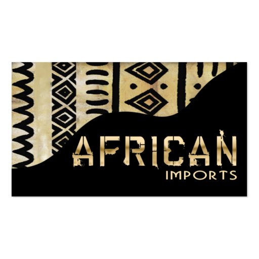 African Imports II - Afrocentric Kenyan mud cloth Business Card Templates