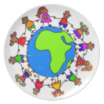 African Kids Plates
